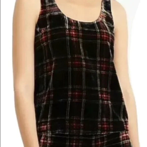 NWT J crew velvet plaid tank top - Picture 5 of 6